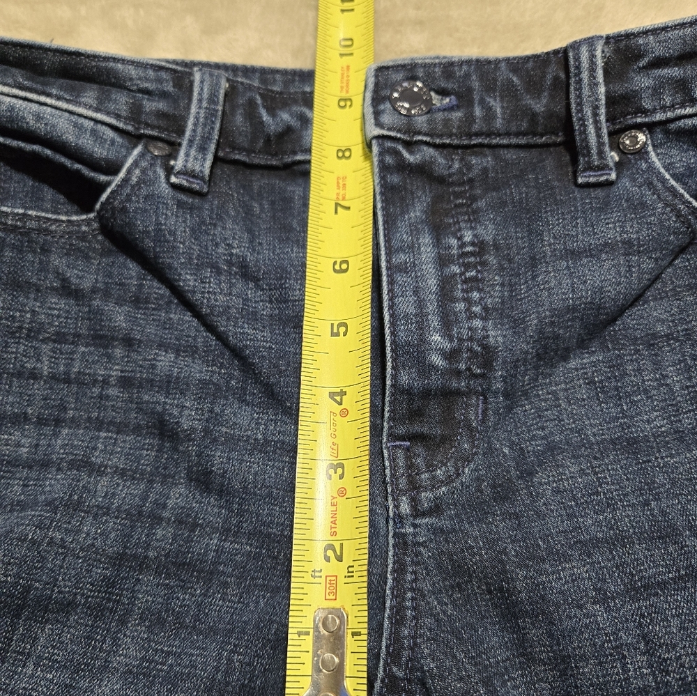 Talbots Dark Blue Straight Leg Jeans Womens Sz 4P(28) Florence Wash Blue Denim - Picture 8 of 9